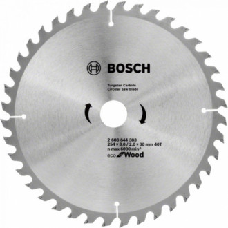  Пильний диск по дереву Bosch 254х30 мм 40 зубів Eco for Wood (2608644383)