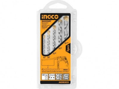 Набір свердел по цеглі і бетону Ingco 5 шт (AKDB3055)