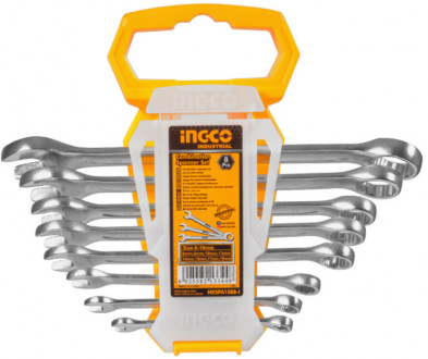 Набір ключів комбінованих Ingco Industrial 6-19 мм, 8 предм (HKSPA1088-I)