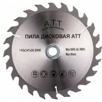 Пильний диск A.T.T. 190x16/20/30 мм Z24 (3610009)