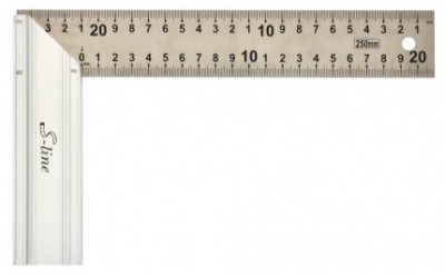 Косинець нержавіючий з алюмінієвою ручкою S-line 250 мм (15-512)