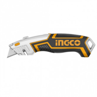 Нож с выдвижным лезвием Ingco Industrial SK5 (HUK618)