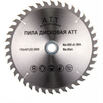 Пильний диск A.T.T.  190x16/20/30 мм, 40 зубів (3610010)