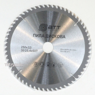 Пильный диск по дереву 250x30/32 мм 60 зубов ATT (3610020)
