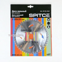 Пильний диск по ламінату 190x30 мм 48 зубів Spitce (22-942)