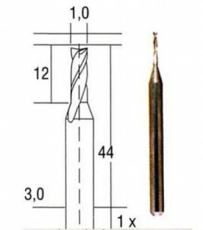 Борфреза Proxxon 1 мм (28758)