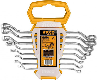 Набор ключей накидных Ingco 6-22 мм 8 шт. (HKSPA3088)