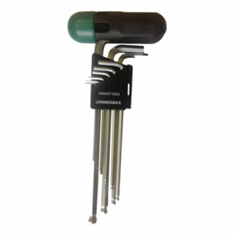 Набір ключів Г-образних з кулястим наконечником 1.5-10 мм 9 шт. Jonnesway (H06MT109S)