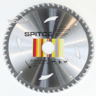 Пильный диск по алюминию 210x30 мм 54 зуба Spitce (22-954)