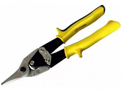 Ножиці по металу 250мм Стль прямий різпластикові ручки 41106