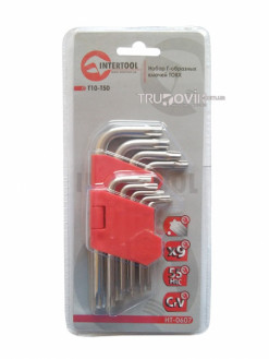 Набор ключей Г-образных TORX Small T10-T50 9 шт. INTERTOOL (HT-0607)