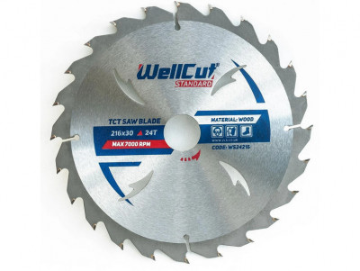 Пильні диски по дереву 216x30 мм 24 зуба WellCut Standard (WS24216)