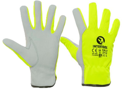 Перчатки рабочие кожаные Intertool (SP-0172)