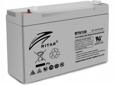 Акумуляторна батарея AGM RITAR RT6120 6V 12 Ah