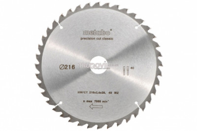 Пильний диск по дереву Metabo HW / CT 216x30 мм, 30 зубів (628062000)