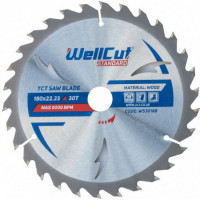Пильний диск по дереву WellCut Standard 180 х 5.0 х 22.23 мм, 30 зубів (WS30180) 